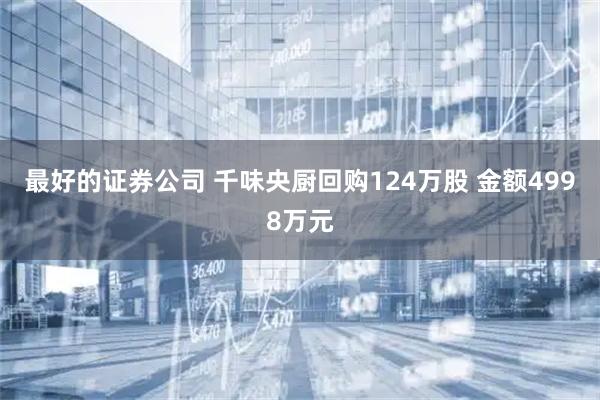 最好的证券公司 千味央厨回购124万股 金额4998万元